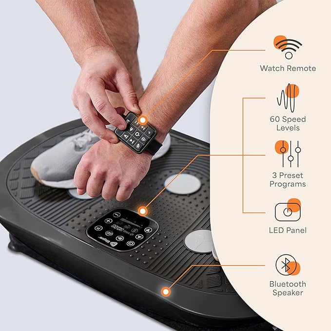 Lifepro Vibration Plate Machines – Full Body Workout, Recovery & Lymphatic Drainage with 4D Motion, Silent Operation, Joint Support, & Triple Motor Technology for Circulation, Fat Burn & Toning