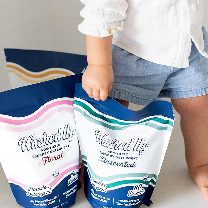 Unscented Laundry Detergent Powder | Fragrance-Free | Safe for Sensitive Groups | Powerful Clean | Plant & Mineral-Based | Made in USA