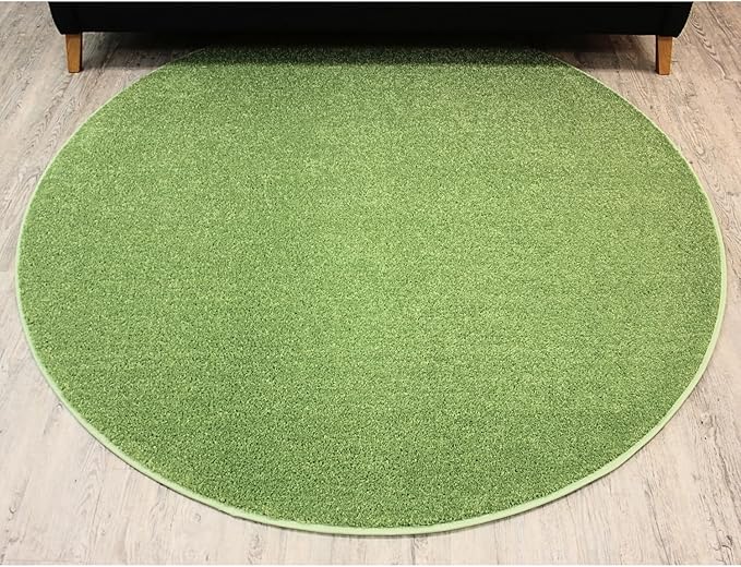 KOECKRITZ Soft and Colorful Kids Classroom Area Rugs (Passes Flammability Pill Test) Many Sizes and Bright Colors to Select from (8' Round, Lime)