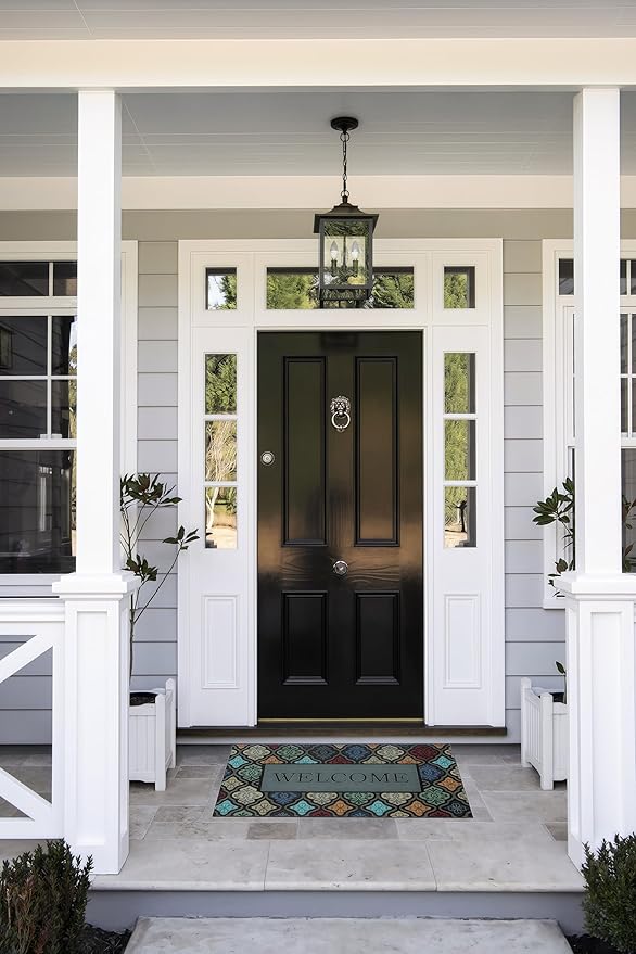 Durable Heavy Duty Front Door Mat - 24"x36" Large Outdoor Welcome Mat Non-Slip Rubber Entrance Door Mat Apply to Home High Traffic Area,Porch, Patio, Farmhouse，Entryway Floor Mats