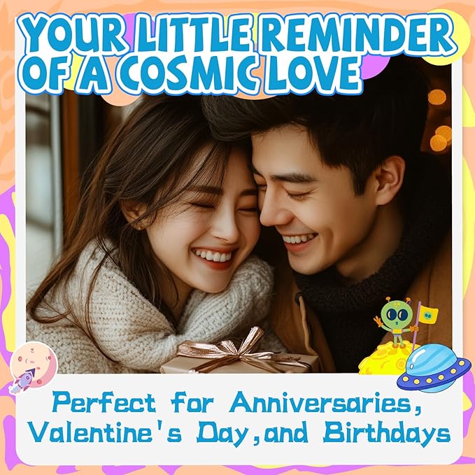 Unique Crochet Alien Decor Gift for Boyfriend, Girlfriend, Anniversary, Valentine's Day, Birthday, Christmas Funny Romantic Gifts for Him Her to My Love Presents