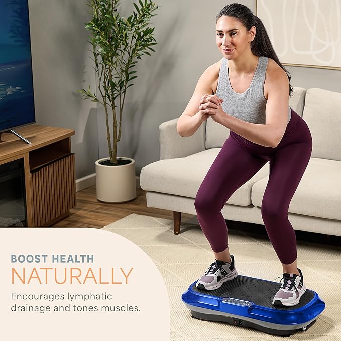 Lifepro Waver Vibration Plate Exercise Machine – High-Intensity Vibration for Muscle Activation, Full-Body Workout Vibrating Platform with Loop Bands, Fitness Equipment for Strength Toning & Fat Loss