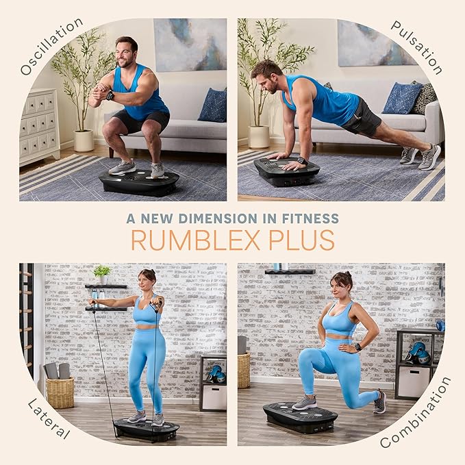 Lifepro Vibration Plate Machines – Full Body Workout, Recovery & Lymphatic Drainage with 4D Motion, Silent Operation, Joint Support, & Triple Motor Technology for Circulation, Fat Burn & Toning