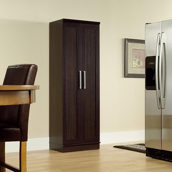 Sauder HomePlus Kitchen Pantry Storage Cabinet with Adjustable Shelves, Laundry Bathroom, L: 23.31" x W: 17.01" x H: 71.18", Dakota Oak