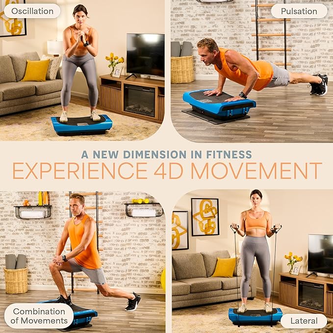 Lifepro Vibration Plate Machines – Full Body Workout, Recovery & Lymphatic Drainage with 4D Motion, Silent Operation, Joint Support, & Triple Motor Technology for Circulation, Fat Burn & Toning