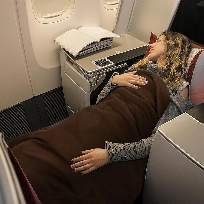 50x60 Throw Blankets, Ultra Soft Hypoallergenic Fleece Fall Throw Blanket for Livingroom, Couch, Chair, Bed, Brown