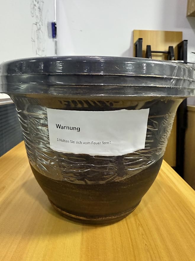 Plastic-Plant-Flower-Planters-16 Inch with Drainage Hole & Saucer, 3 Packs Lightweight Small Resin Flower Pot Indoor Outdoor, Retro Antique Imitation Decorative Garden Containers Sets for Houseplants