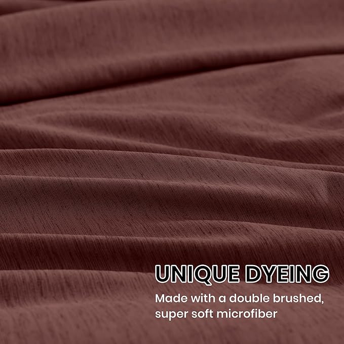 Monbix Full Size Comforter Set, Dark Red Bedding Comforter for Full Size Bed Set Reversible, Bedding Sets Full 7 Pieces, Cationic Dyeing Bed in a Bag with Comforter, Sheets, Pillowcases & Shams