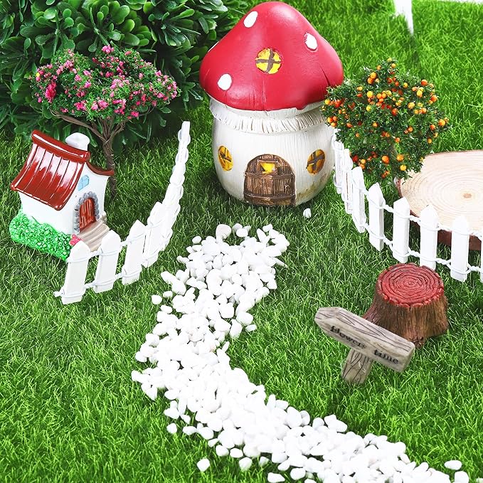 Elcoho 18 Pieces Fake Grass for Crafts Fairy Garden 6 x 6 Inches Artificial Garden Grass for Miniature Ornament Dollhouse DIY Decoration