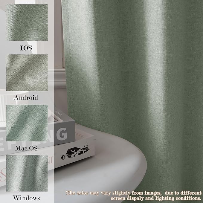 150 Inches Extra Wide Room Divider Draperies, Pinch Pleat Drapes, Absolutely Blackout Sliding Door Drapery, Total Privacy Ceiling Track Curtains, 150" W by 102" L, Fog Green (1 Panel)