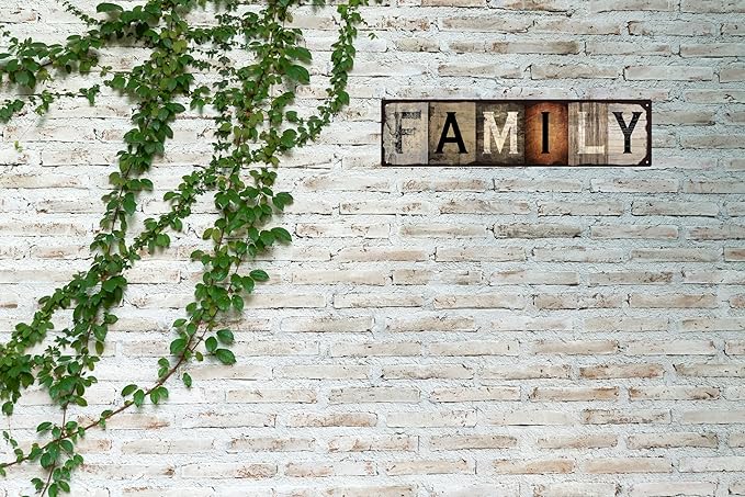 Vintage Tin Sign Retro Metal Family Signs for Home Decor Stylish Wall Art Plaques Gift for Home Bathroom Kitchen and Gothic Wall Decor in Every Room 16x4 in