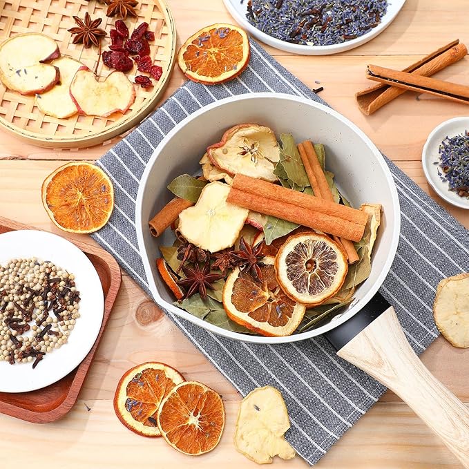6 Pack Fall Stovetop Potpourri Autumn Simmer Pot Kit Christmas Dried Orange Slices Cinnamon Stick Air Freshener Sachet Ingredients Bowl Filler Decor for Holiday Fragrance Housewarming Gift