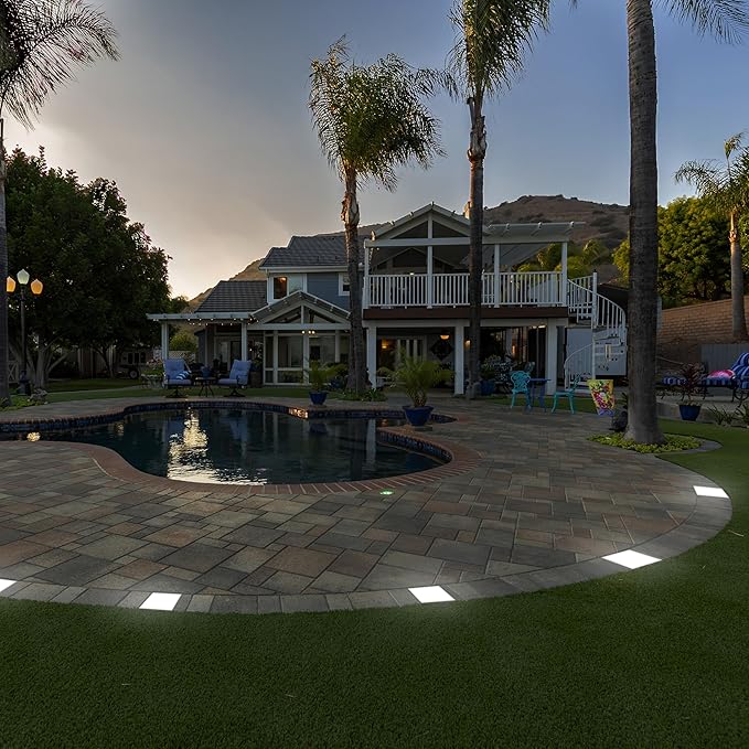 LUMENGY Paver Light 6×9 Inch, (5.82 inch X 8.85 inch) Glare-Free 5000K Brick Lighting for Paver Driveways, Pathways, Patios & Garden,12V, Waterproof & Drive-Over Rated