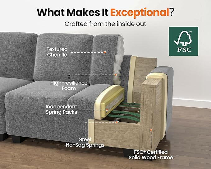 Pull Out Sofa Bed, Full Size Sleeper Sofa, 2-in-1 Convertible Corduroy Couch with USB Charging, Memory Form Couch for Living Room, Apartment and Small Space (Dark Grey, Chenille - Queen Size)