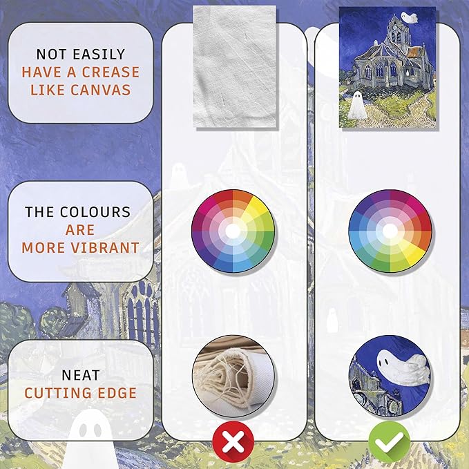 LANCHI95 Vintage Ghost Posters Halloween Wall Art Witch in The Forest Painting Prints Halloween Wall Decor for Living Room Bedroom 8x10 in - 9pcs (UNFRAMED)