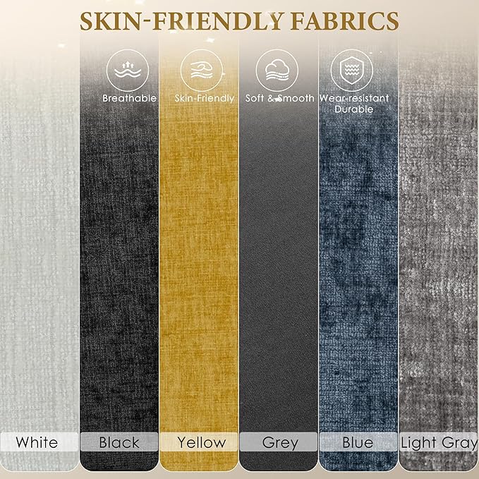 URRED Modular Sectional Sofa Comfy Cloud Couch, Modern Chenille Sofa Sleeper Deep Seat Couches with Ottoman/Pillows for Living Room (White, 154'' - U Shape)