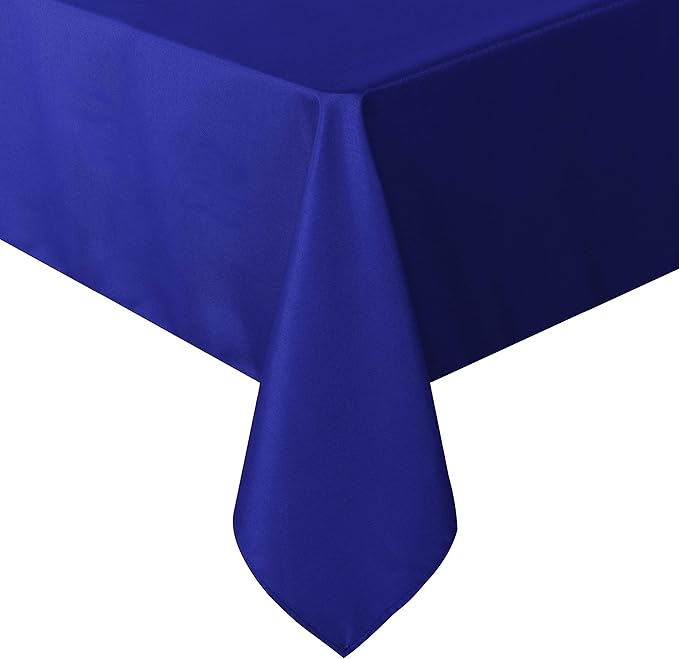 sancua Rectangle Tablecloth - 90 x 156 Inch - Water Resistant Spill Proof Washable Polyester Table Cloth, Royal Blue
