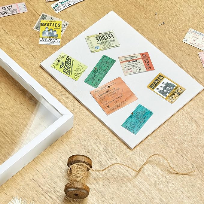 5x7 Shadow Box Picture Frame Display Case with Soft Linen Back-Thickened Panel,Small Mini White Deep Shadow Box Frame 5x7 for Insect Medal Display Pet Photo Memorial Flower Craft