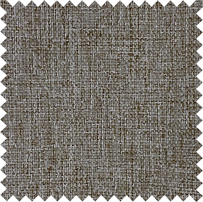 Macochico 100”Wx96”L Pinch Pleated 100% Blackout Linen Curtains Thermal Sliding Curtains for Bedroom Living Room Sliding Glass Door Farmhouse Shabby Chic Light Brown Drapery with Tieback 1 Panel