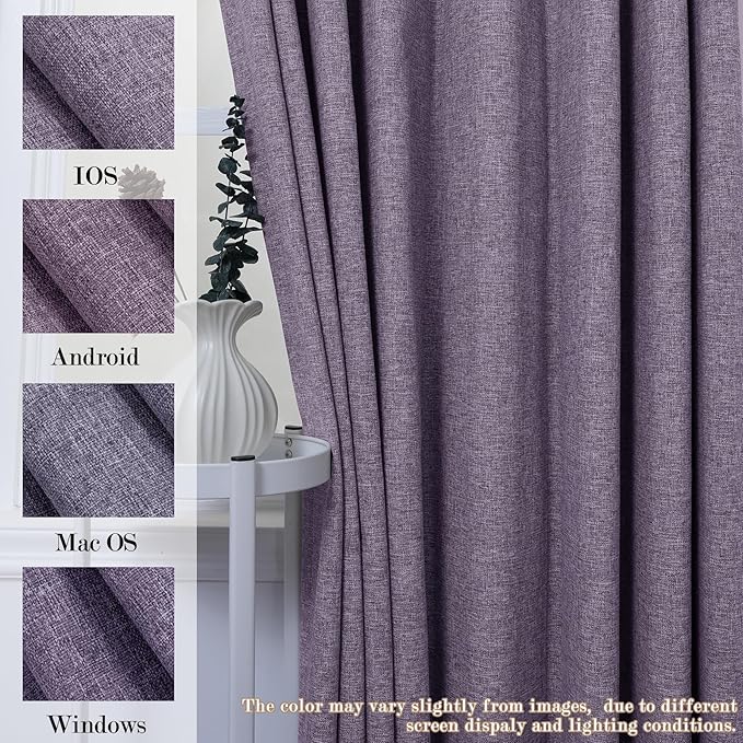 150 Inches Extra Wide Room Divider Draperies, Pinch Pleat Drapes, Absolutely Blackout Sliding Door Drapery, Total Privacy Ceiling Track Curtains, 150" W by 102" L, Violet (1 Panel)