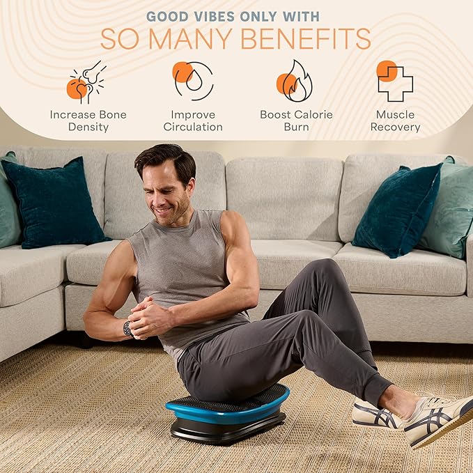 Lifepro Voice Controlled Vibration Plate – Whole Body Vibrating Platform, Curved Ergonomic Design – Supports Lymphatic Drainage, Muscle Relaxation & Recovery – Remote Watch, 265 lb Max Load