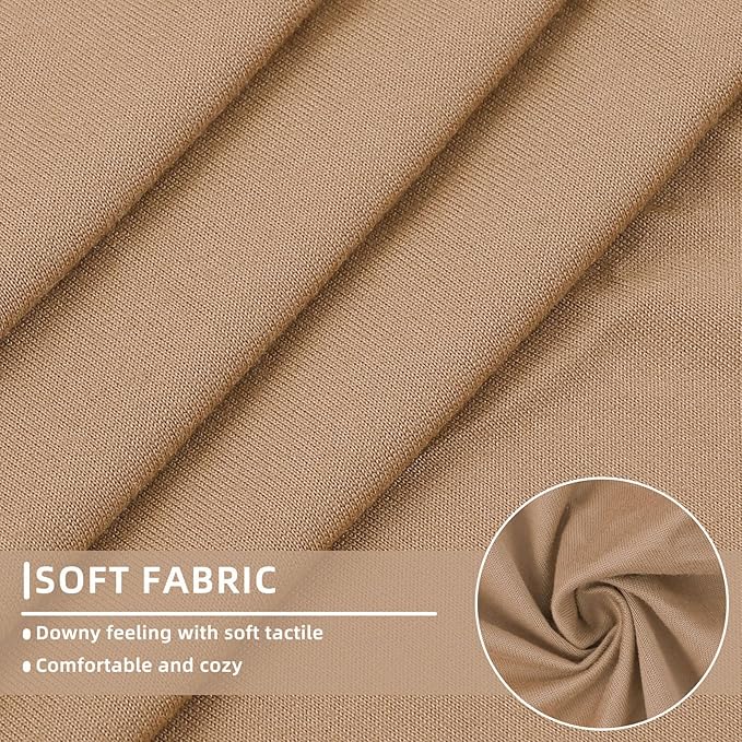 hyha Waterproof Couch Cushion Covers, Stretch Sofa Couch Seat Slipcover for Dog Washable, Non-Slip Waterproof Outdoor Cushion Covers for Patio Furniture Replacement (1 Piece for Medium, Camel)