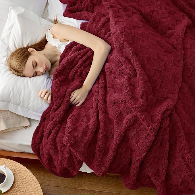 Bedsure GentleSoft King Size Blanket for Bed - Super Soft Cozy Blankets for Women Men Girls, Large Fuzzy Fleece Throw for Bedroom Decor, Red,108x90 Inches