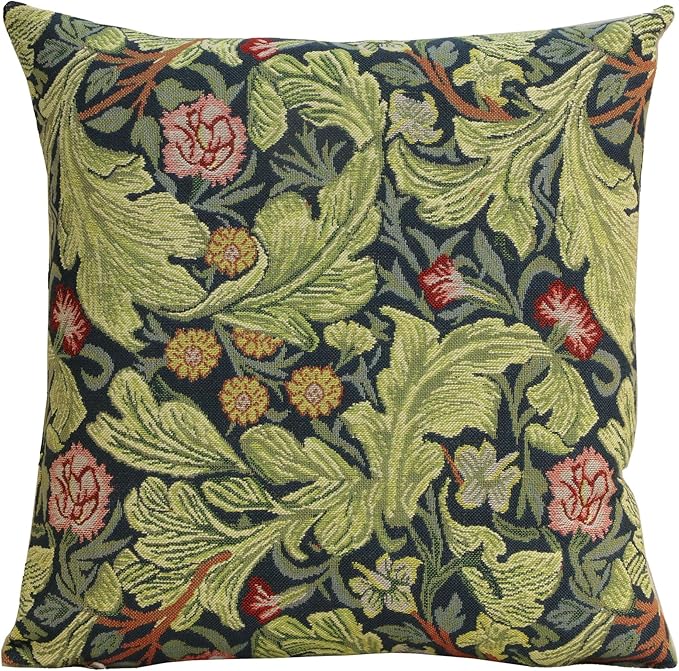 Charlotte Home Furnishings Throw Pillow Covers 16x16 in, Green Leicester Decorative Couch Pillow Covers, Boho European Tapestry Cushion Cases, Living Room Cozy Home Decor, Jacquard Woven Soft Cotton
