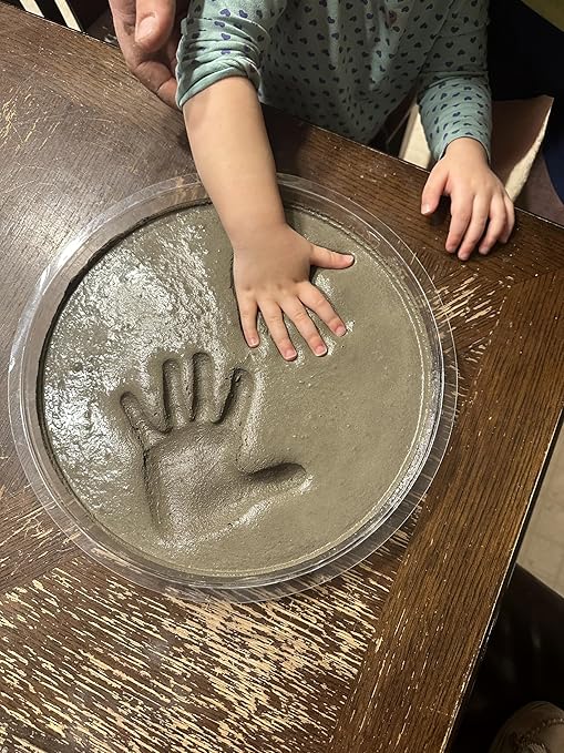 Large DIY Stepping Stone Kit, Handprint Stepping Stone, Mother's Day Gift, Footprint Stepping Stone (12 inch)