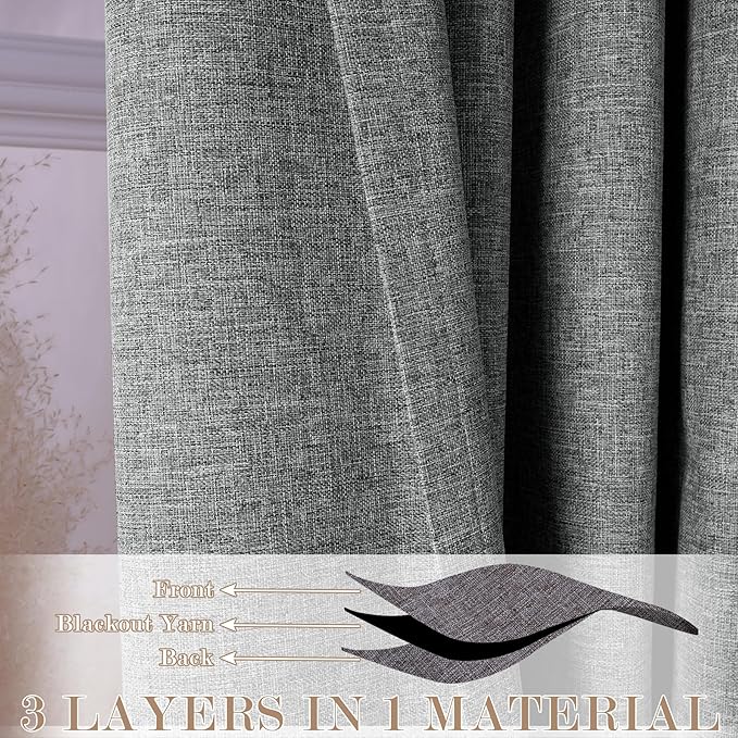 150 Inches Extra Wide Room Divider Draperies, Pinch Pleat Drapes, Absolutely Blackout Sliding Door Drapery, Total Privacy Ceiling Track Curtains, 150" W by 96" L, Mid Grey (1 Panel)