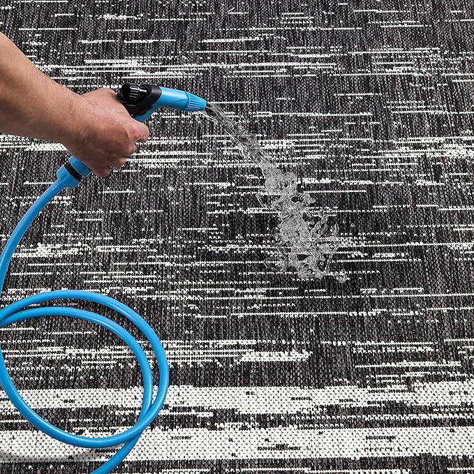 Keen Home Design Outdoor Runner Rug - 2x8 Washable Indoor/Outdoor Rug for Patio, Balcony, Kitchen, Garden, Beach, Deck and Porch. Size: 2'2" x 7'7"