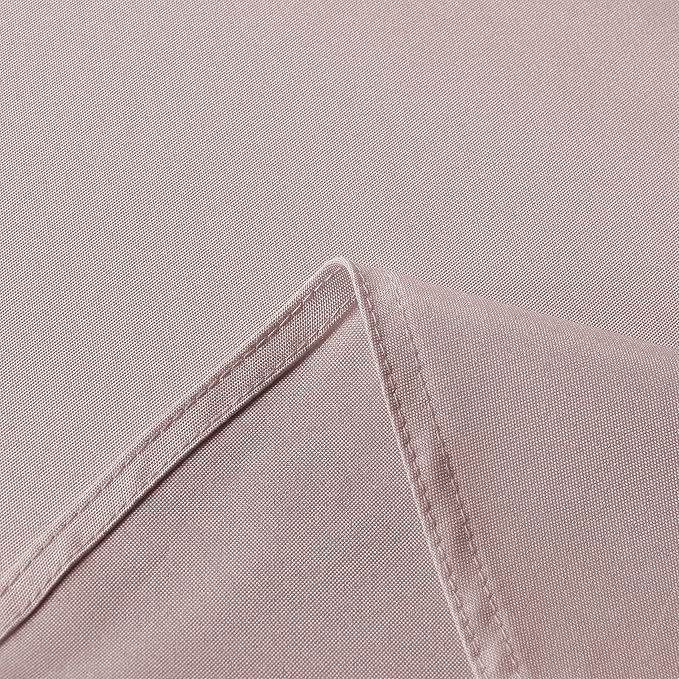 sancua Square Tablecloth - 54 x 54 Inch - Stain and Wrinkle Resistant Washable Polyester Table Cloth, Decorative Fabric Table Cover for Dining Tables, Buffet Parties and Camping, Blush