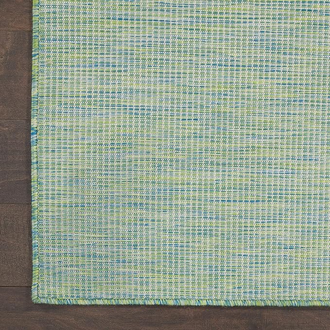 Nourison Home Positano Blue Green 2' x 6' Area Rug Easy Clean, Non Shedding, Bed Room, Living Room, Dining Room, Kitchen (6' Runner)