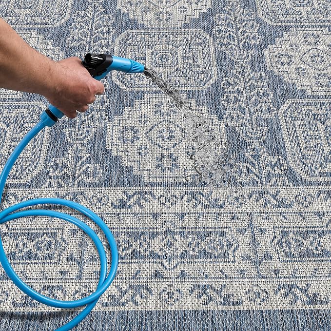 Keen Home Design Terrace Outdoor Throw Rug - 3x5 Washable Indoor/Outdoor Rug for Patio, Kitchen, Balcony, Beach, Garden, Deck and Porch, Size: 3'x5'