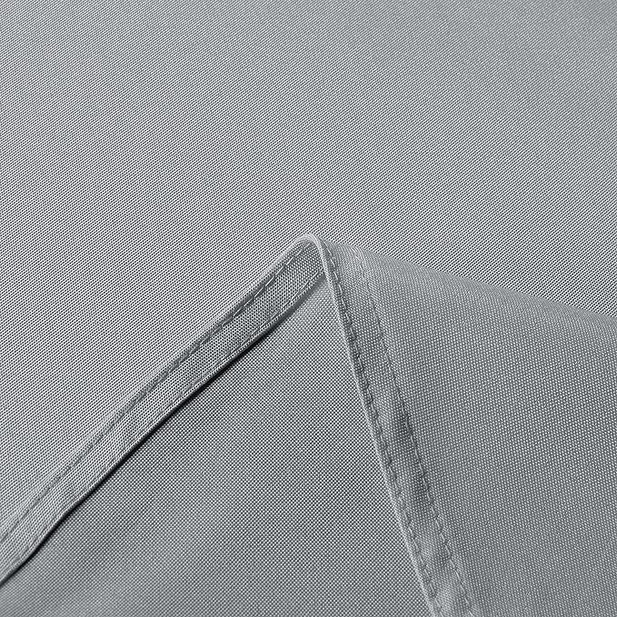 sancua Rectangle Tablecloth - 90 x 132 Inch - Stain and Wrinkle Resistant Washable Polyester Table Cloth, Decorative Fabric Table Cover for Dining Tables, Buffet Parties and Camping, Silver Grey