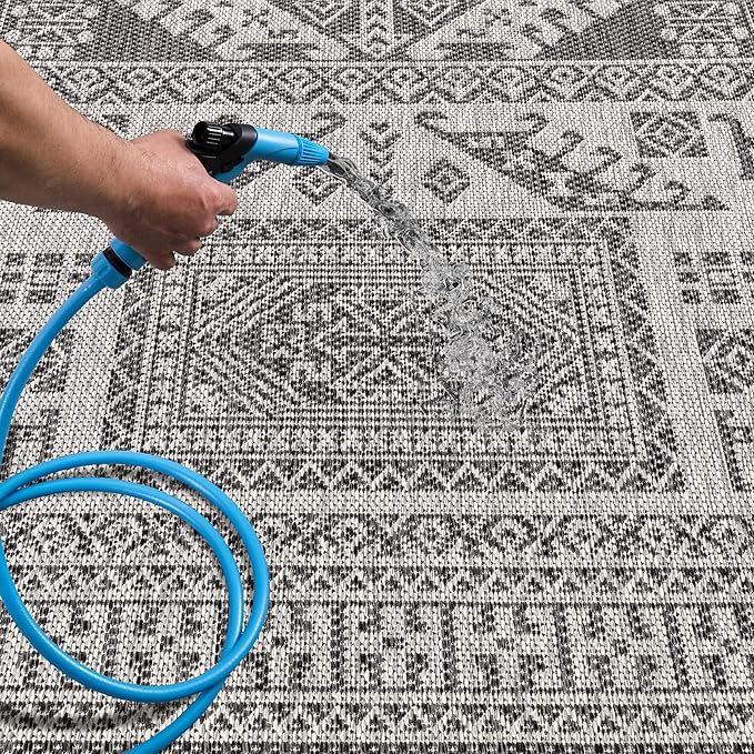 Keen Home Design Terrace Outdoor Runner Rug - 2x8 Washable Indoor/Outdoor Rug for Patio, Kitchen, Balcony, Beach, Garden, Deck and Porch, Size: 2'2"x7'7"